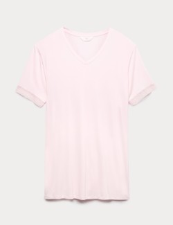 Noční košile s krajkovým lemem