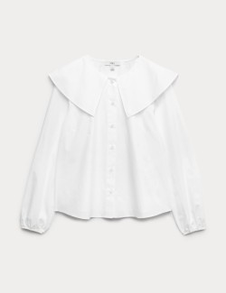 Pure Cotton Collared Blouse