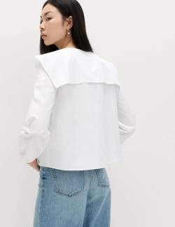 Pure Cotton Collared Blouse