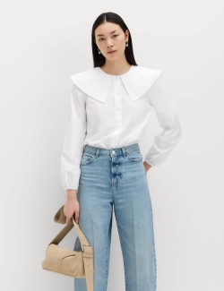 Pure Cotton Collared Blouse