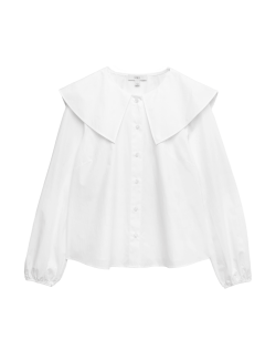 Pure Cotton Collared Blouse