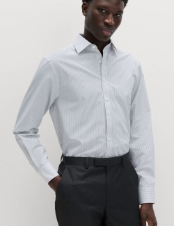 2 Pack Regular Fit Easy Iron Striped Shirts