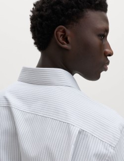 2 Pack Regular Fit Easy Iron Striped Shirts