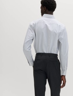 2 Pack Regular Fit Easy Iron Striped Shirts