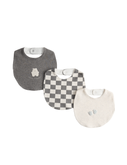 3 Pack Cotton Rich Printed Dribble Bibs