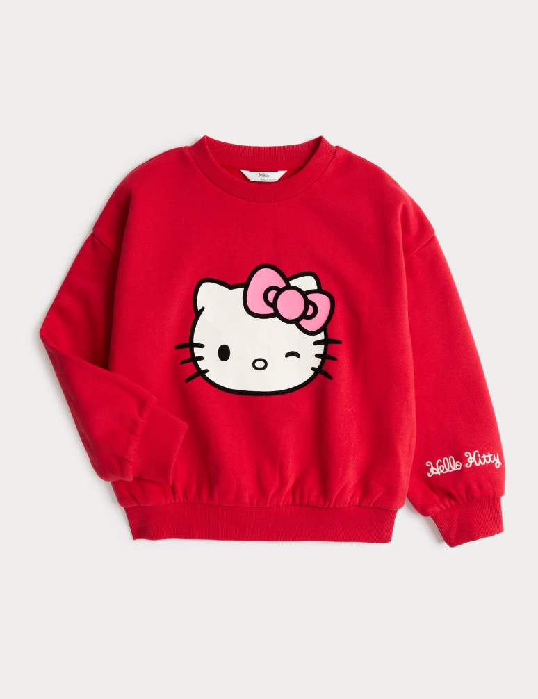 Cotton Rich Hello Kitty™ Sweatshirt (2-8 Yrs)