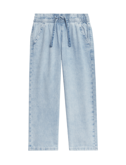 Džíny s širokými nohavicemi a elastickým pasem (2–8 let)