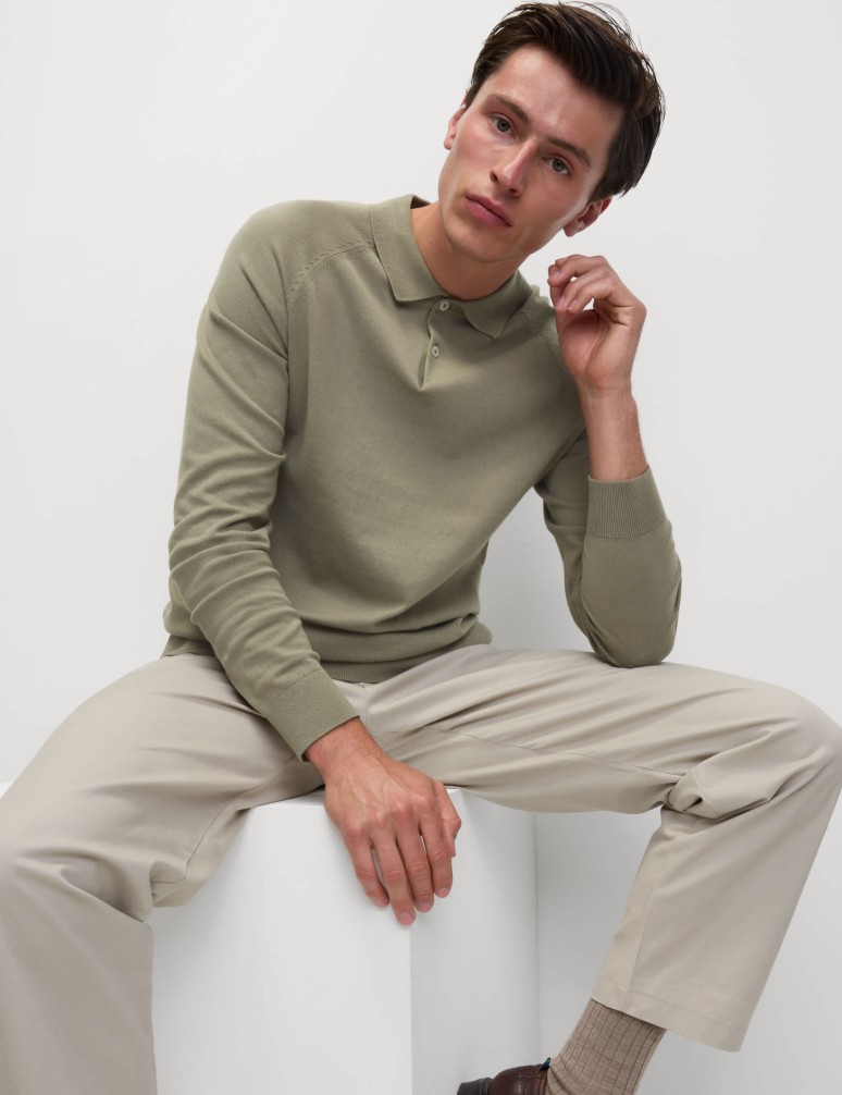 Cotton Rich Knitted Polo Shirt