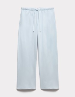 Cotton Rich Brushback Wide Leg Lounge Joggers