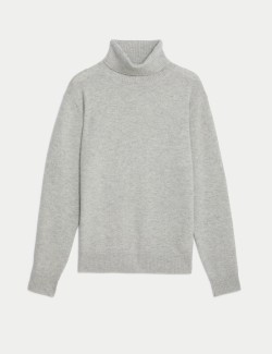 Pure Cashmere Roll Neck Jumper