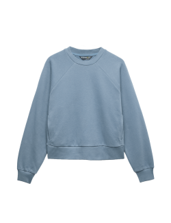 Mikina s výstřihem ke krku s vysokým podílem bavlny