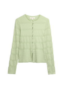 Pletený kardigan s ozdobnými švy