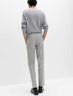 Tailored Fit Checked Trousers