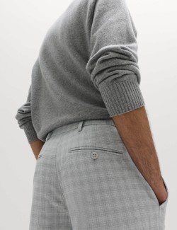 Tailored Fit Checked Trousers