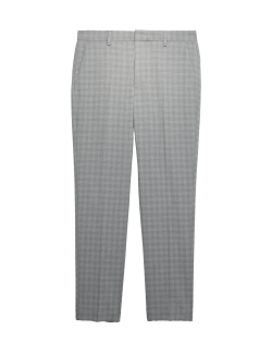 Tailored Fit Checked Trousers