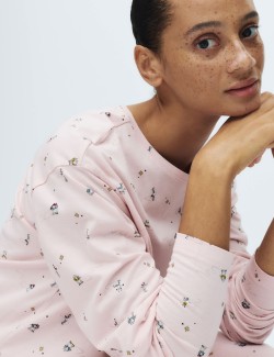 Pyžamová souprava z čisté bavlny s potiskem