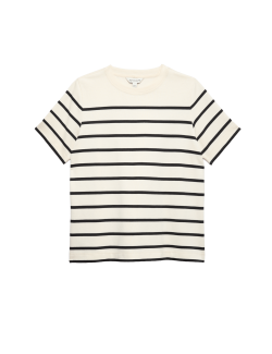 Pruhované tričko s vysokým obsahem bavlny
