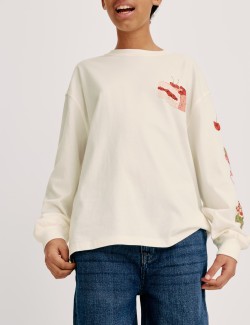 Pure Cotton Food Graphic Top (6-16 Yrs)