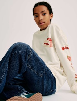 Pure Cotton Food Graphic Top (6-16 Yrs)