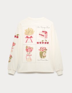 Pure Cotton Food Graphic Top (6-16 Yrs)