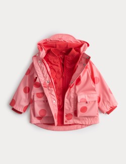 3 in 1 Polka Dot Fisherman Coat (2-8 Yrs)