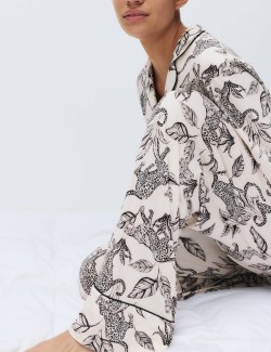 Soft Touch Printed Revere Pyjama Set