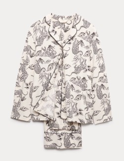 Soft Touch Printed Revere Pyjama Set