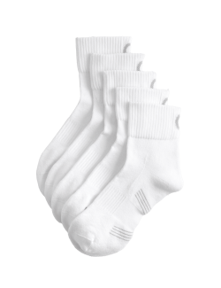 5 Pack Freshfeet Cushioned Cotton Rich Quarter Liner Sport Socks