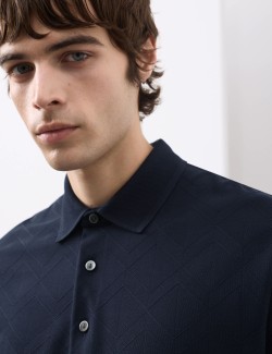 Texturovaná polokošile z čisté bavlny