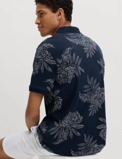 Polotričko s potiskem listu z čisté bavlny