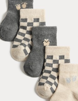 Dětské ponožky Little Monster s vysokým podílem bavlny, 5 párů