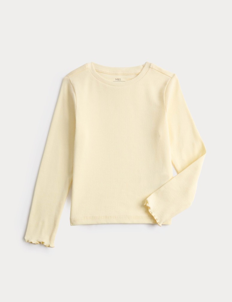 Cotton Rich Ribbed Top (2-8 Yrs)