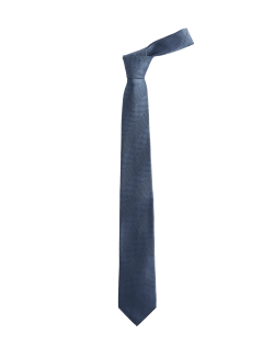 Textured Striped Pure Silk Tie