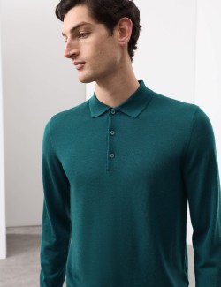 Pure Extra Fine Merino Wool Polo Shirt