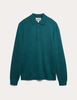 Pure Extra Fine Merino Wool Polo Shirt