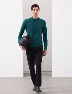 Pure Extra Fine Merino Wool Polo Shirt