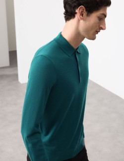 Pure Extra Fine Merino Wool Polo Shirt