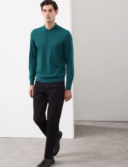 Pure Extra Fine Merino Wool Polo Shirt