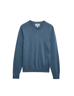 Pure Cotton V-Neck Jumper