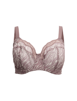 Printed Mesh Wired Extra Support Bra (F+)