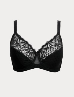 Amelia Lace Wired Minimiser Bra (C-H)