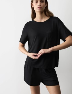 Pyžamový top s ozdobnými kapsami