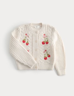 Embellished Chunky Knitted Cardigan (2-8 Yrs)