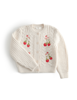 Embellished Chunky Knitted Cardigan (2-8 Yrs)
