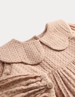 2pc Pure Cotton Ditsy Floral Dress with Tights (0-6 Yrs)