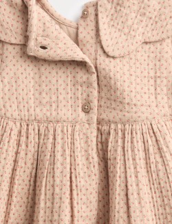 2pc Pure Cotton Ditsy Floral Dress with Tights (0-6 Yrs)