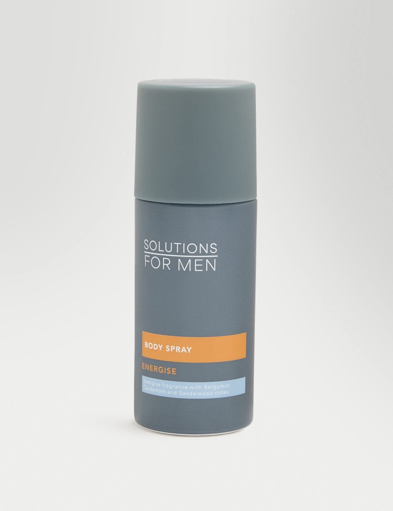 Tělový sprej s vůní Energise z kolekce Solutions For Men – 150 ml