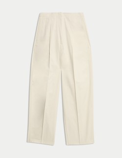 Keprové kalhoty z čisté bavlny s rovnými nohavicemi