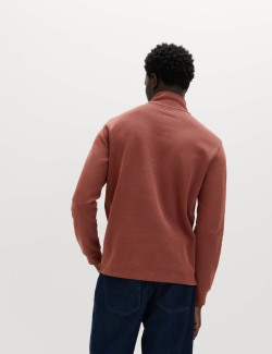 Cotton Rich Double Knit Half Zip Sweatshirt