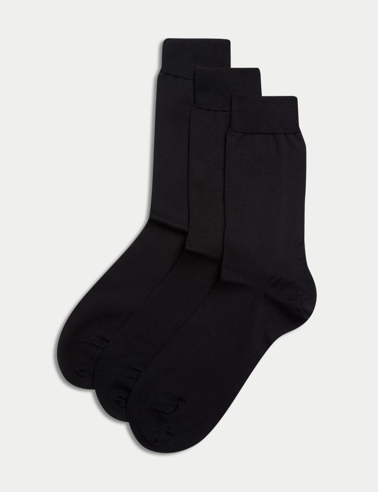 3pk Pure Cotton Socks